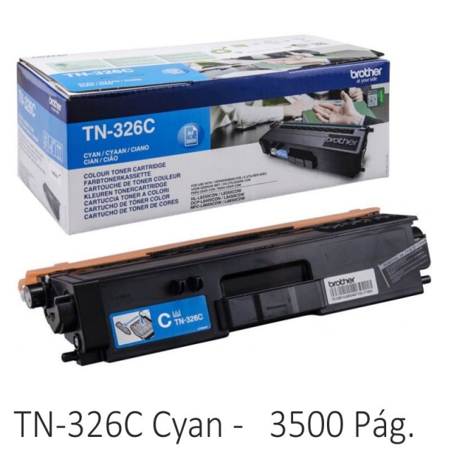 Comprar Toner Brother TN326C cyan azul, 3500 pginas
