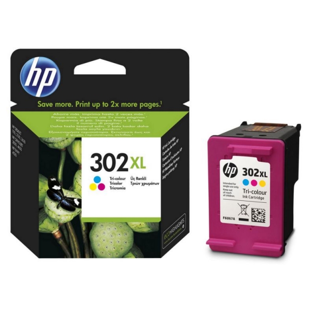 Comprar HP 302XL Tri-color, Cartucho de tinta original F6U67AE