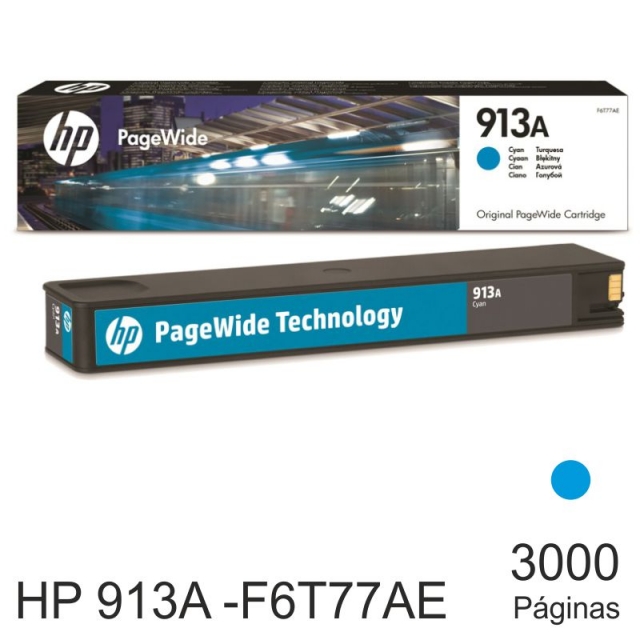 Comprar HP F6T77AE 913A color Cyan Cartucho Original Pagewide