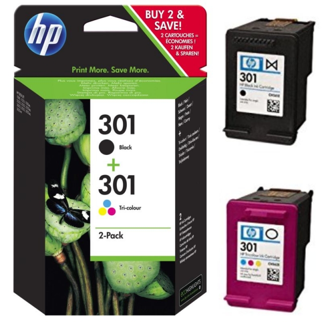 Comprar Pack Ahorro Cartuchos HP 301Negro + Tricolor