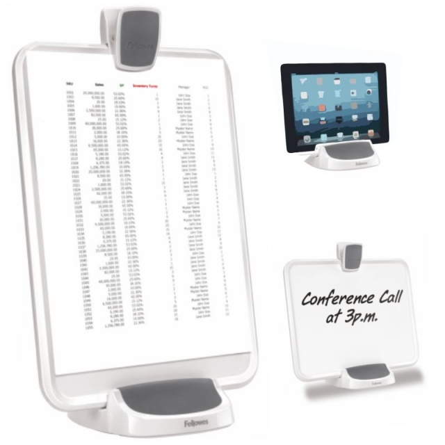 fellowes atril 3 en 1 con pizarra blanca 9311502