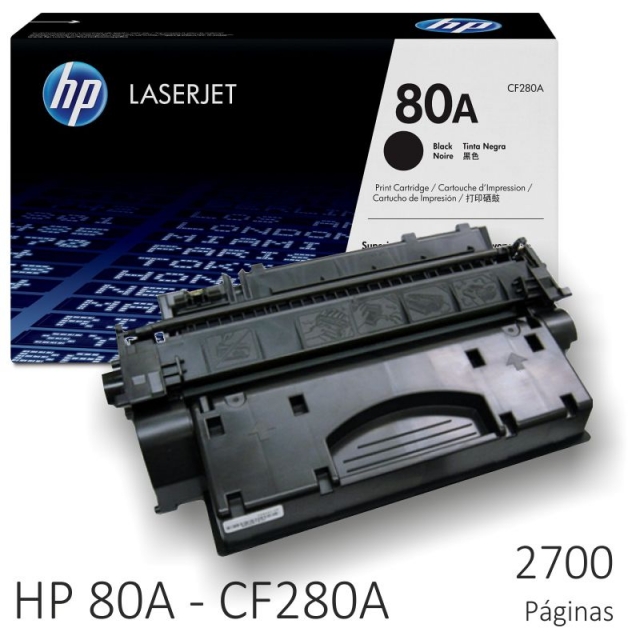 Comprar Toner original HP 80A, CF280A Laserjet Pro 400