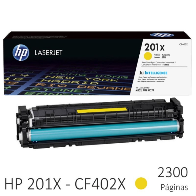 Comprar Toner HP CF402 - 201X alta capacidad, amarillo