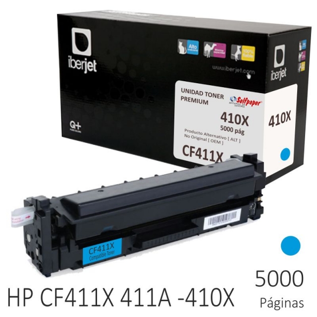 Comprar Toner Compatible HP CF411X 410X Cyan 5000 Pags. XL