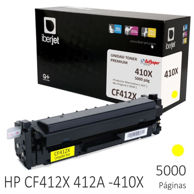 Comprar Toner compatible HP CF412X, CF412A XL 410X amarillo 5000 pág