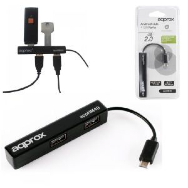 Comprar Hub para Tablet o móvil OTG, micro usb, 4 Puertos Usb