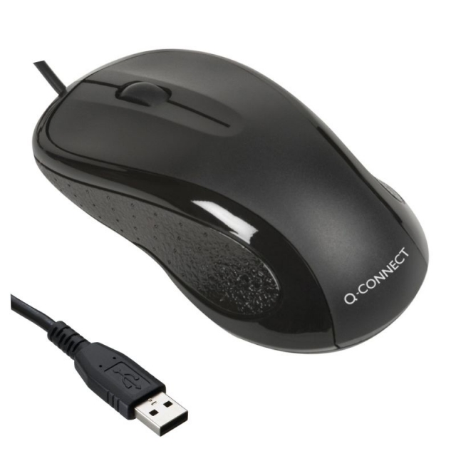 Comprar Ratn optico econmico Q-connect KF04368 con clable USB