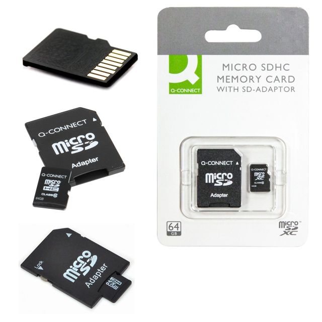 tarjeta micro sd 64 gb clase 10 adaptador