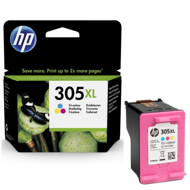 Comprar Cartucho original tinta HP 305XL Tricolor 3YM63AE