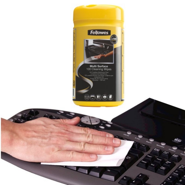 toallitas limpiar ordenador teclado fellowes 99718