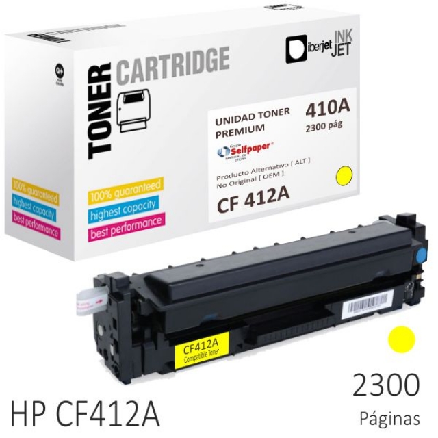 Comprar Toner Compatible HP CF412A Amarillo 2300 Pags.