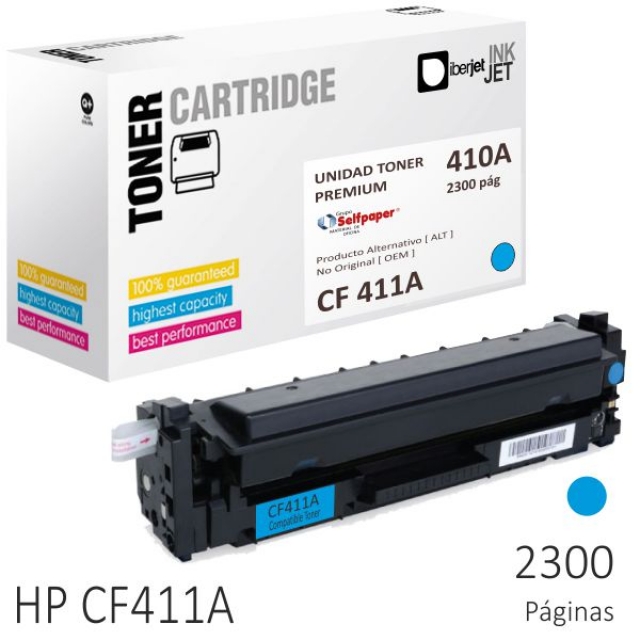 Comprar Tóner compatible HP CF411A color cyan 2300 páginas