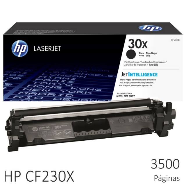Comprar HP 30X, CF230X, Toner original LJ PRO M203 mfp 227 3500 pág.