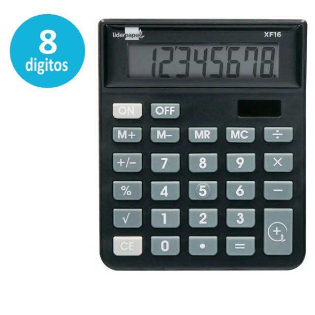 Comprar Liderpapel XF16, Calculadora sobremesa económica 8 dígitos.