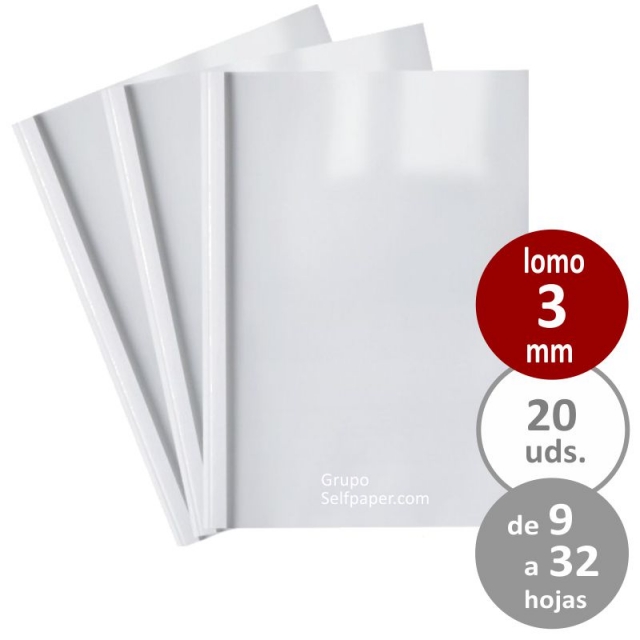 Comprar Carpetas Termicas encuadernar Transp/blanca Flw 9-32h Pte20u
