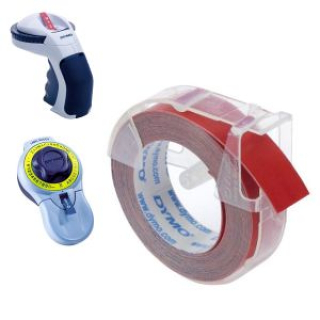 Comprar Cinta de rotular Dymo 3D Manual 9mm x 3 Mts color Rojo