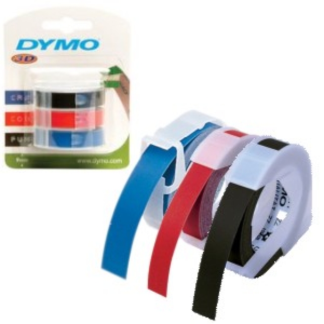 Comprar Cinta Dymo Manual 3d 9mm X 3 Mts Blister 3 Colores