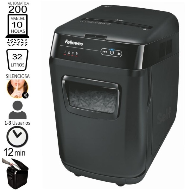 Comprar Fellowes Automax Tm 200C, Destructora de papel automtica