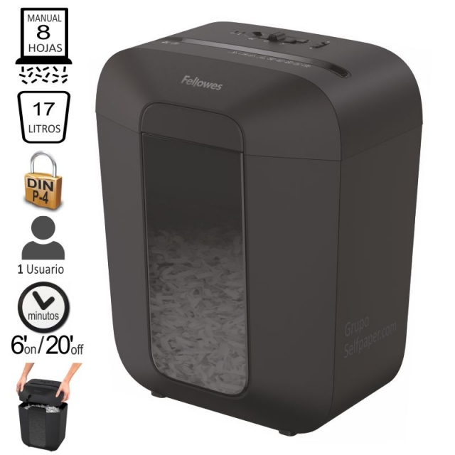 Comprar Fellowes LX45, Destructora en partculas, 8 hojas P-4