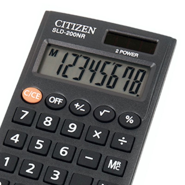 detalle calculadora citizen sld 200nr solar