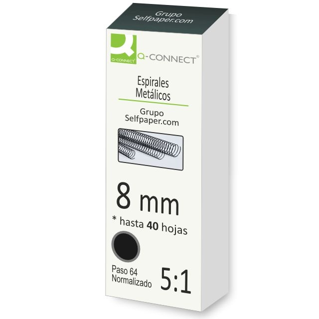 espirales metal para encuadernar 8 mm caja 200