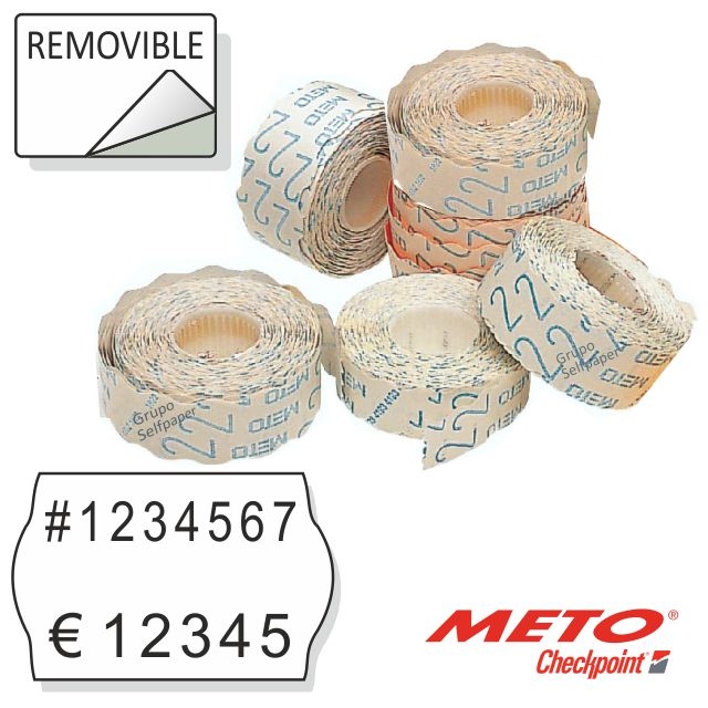 Comprar Etiquetas máquina precios 26x16 blanco removible Meto