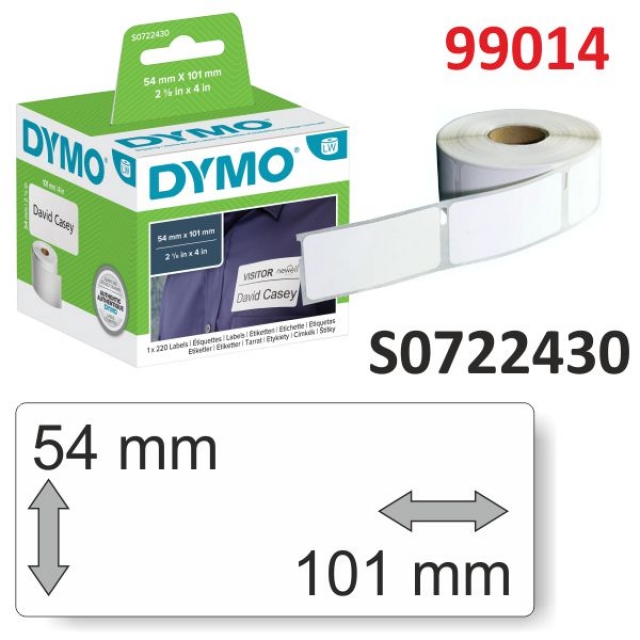 Comprar Dymo S0722430, Etiquetas Dymo rollo 101x54 mm 99014