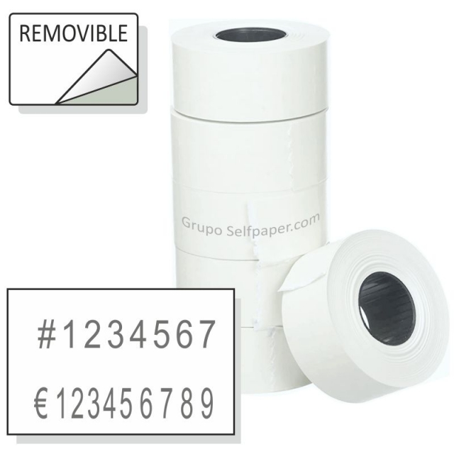 Comprar Pack 6 rollos etiquetas precios 26x16 blanco removible Apli