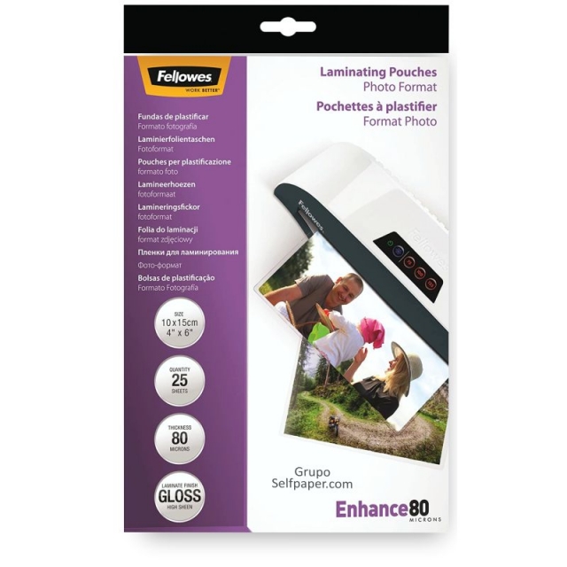 fellowes 5440602 plastico plastificar fotos 10x15