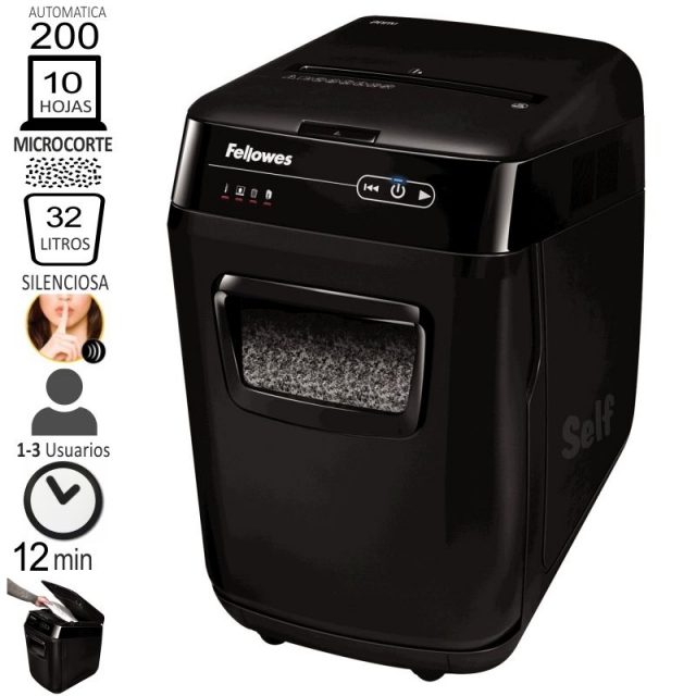 Comprar Destructora Fellowes Automax 200m Microcorte, automtica P-5