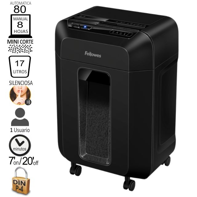 Comprar Destructora de papel Fellowes Automax 80m Mini Corte