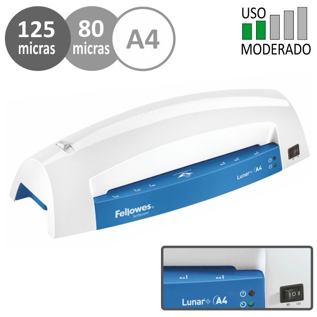 Comprar Plastificadora Fellowes Lunar A4+ - Plus, 80 y 125 micras