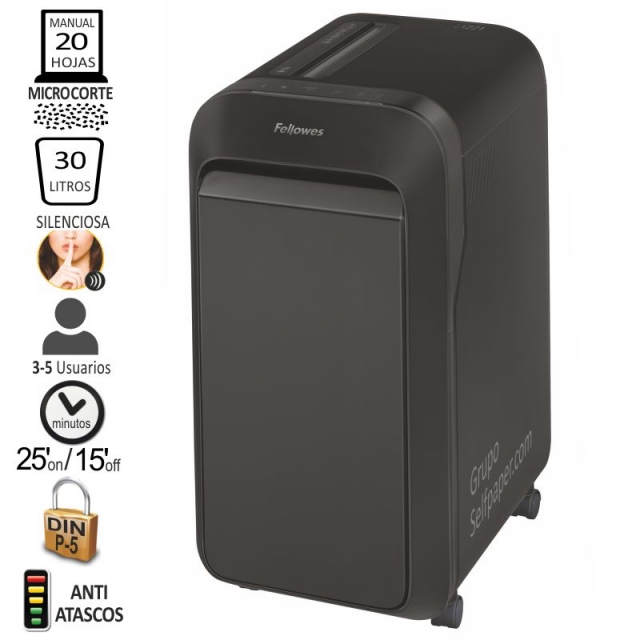 Comprar Destructora profesional Fellowes LX221 microcorte P-5, 20 h.