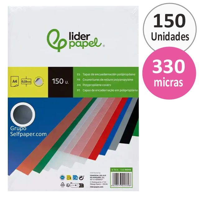 liderpapel tapas encuadernar traslucidas 330 mic