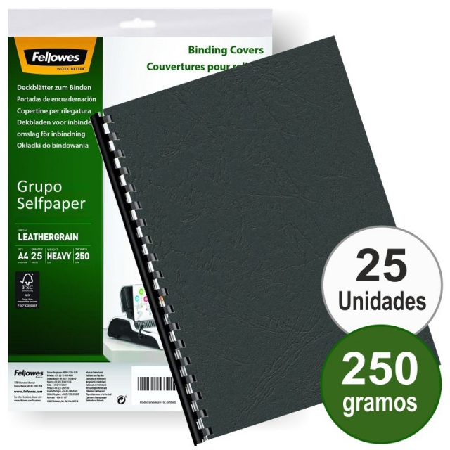 Comprar Tapas encuadernacin simil piel Fellowes 43738 Pack 25 uds