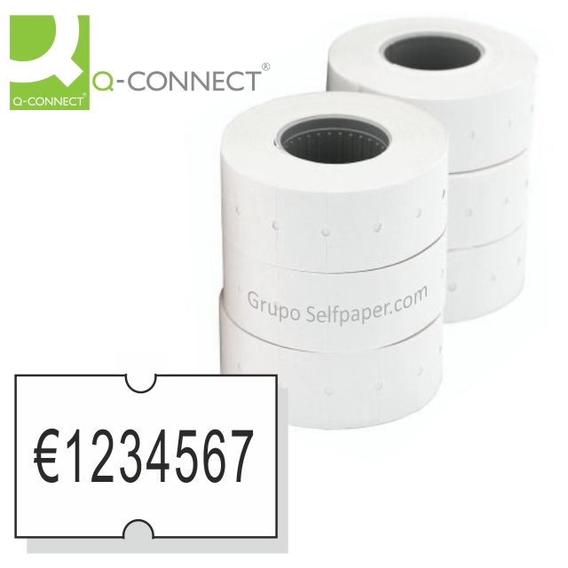 Comprar Rollo de etiquetas Q-connect precios 21x12 mm blanco