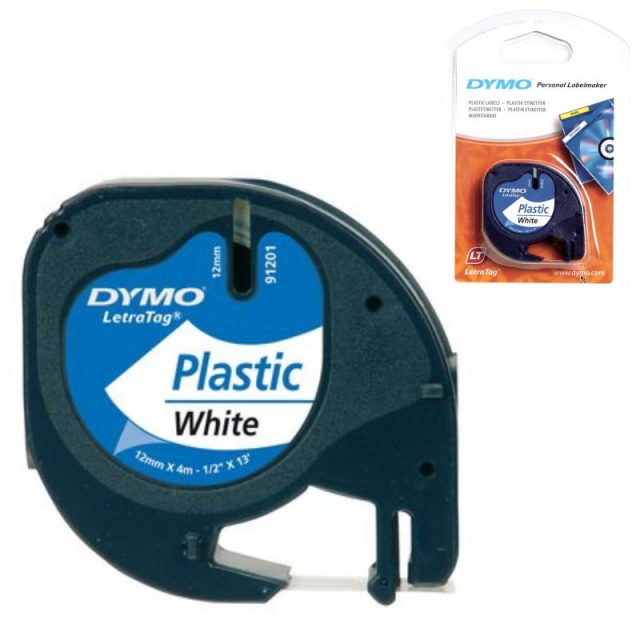 Comprar Cinta para Dymo Letratag de plástico blanco, 91201