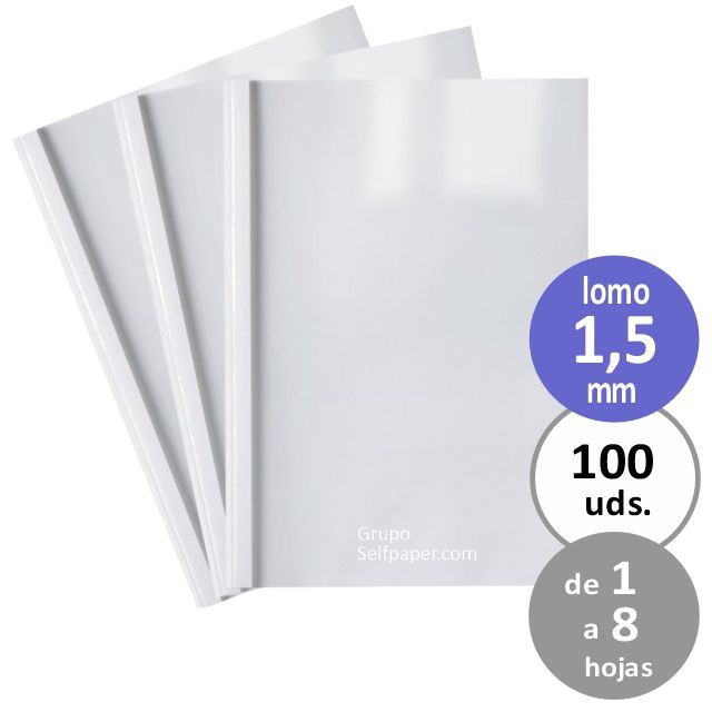 Comprar C/100 tapas encuadernación encuadernadora térmica 1 a 8 hjs
