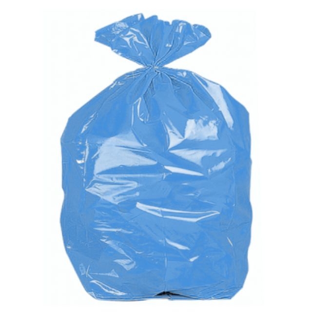 bolsa basura domestica azul cierra facil 55x60
