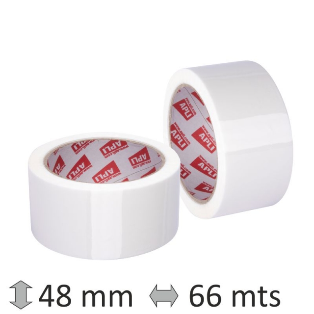 Comprar Precinto de embalar blanco Apli rollo de 48mm x 66 metros