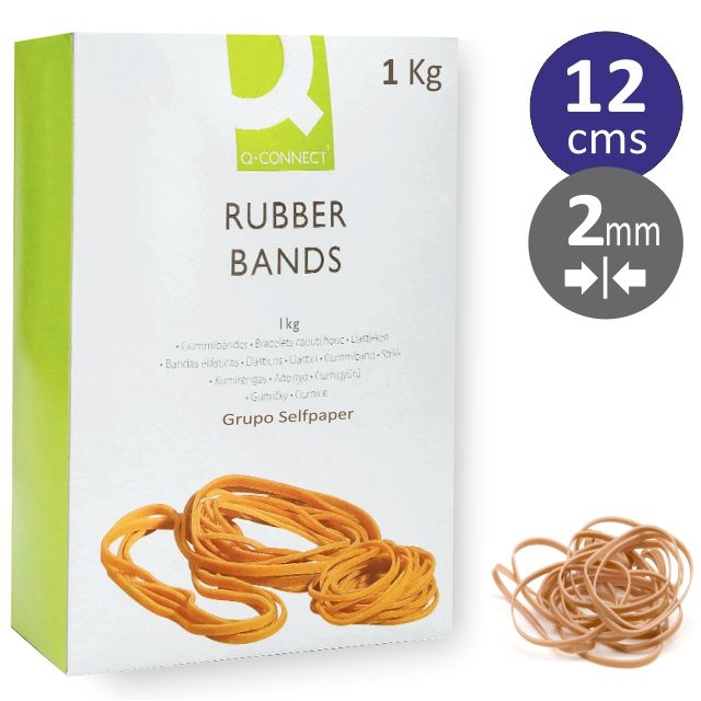 Comprar Bolsa o caja de 1 kilo de gomas elasticas de 12 centimetros