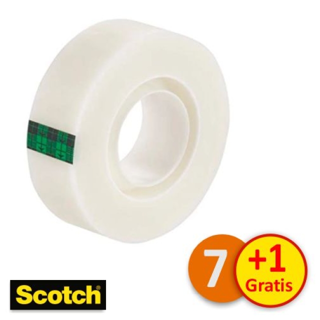 pack 8 cinta adhesiva scotch magic invisible 33