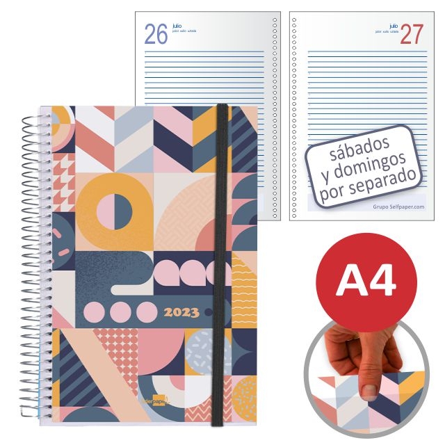 Comprar Agenda Folio Din A4 2023 Tinos, espiral personalizable