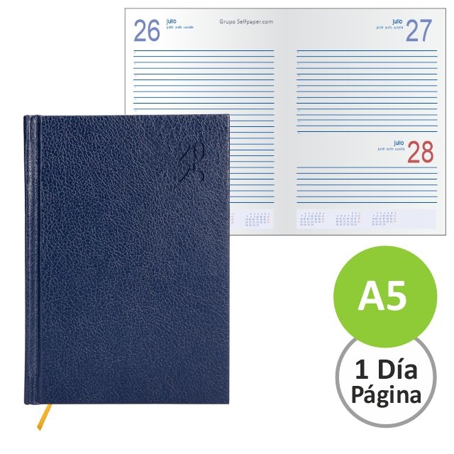 Comprar Agenda dia pgina economica 2025, Corfu azul marino
