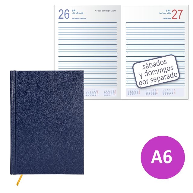 Comprar Agenda Din A6 día página, mini, Corfu 2024 azul