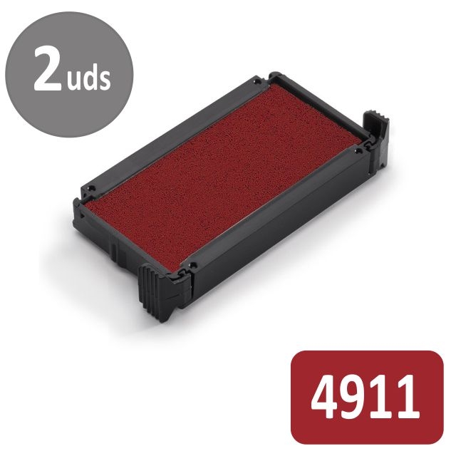 Comprar Pack 2 almohadillas de repuesto Trodat 4911 color rojo