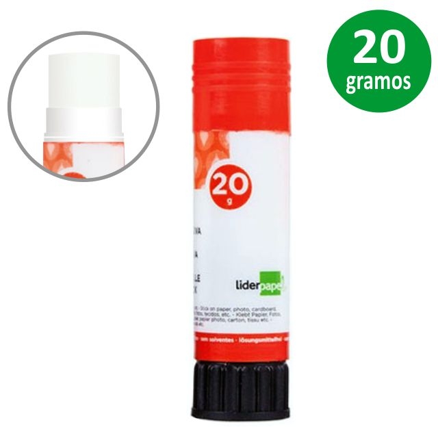 Comprar Pegamento en barra, lápiz adhesivo Liderpapel 20 gramos