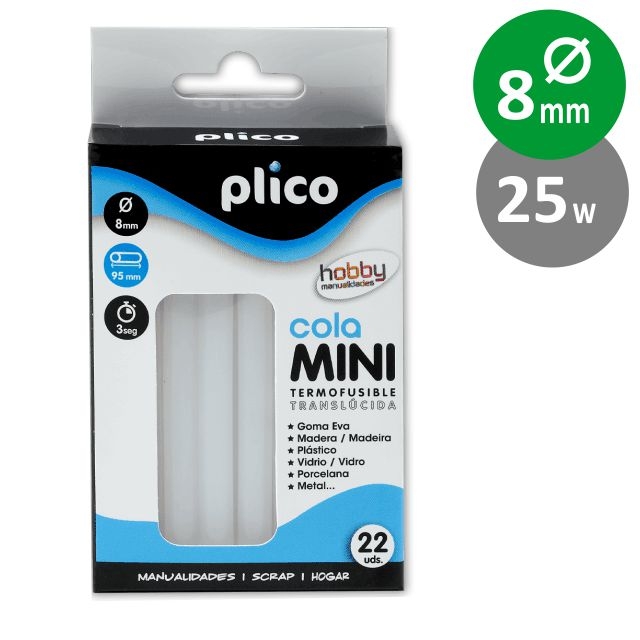 Comprar Barras termofusibles Plico Mini Translucidas 8 mm