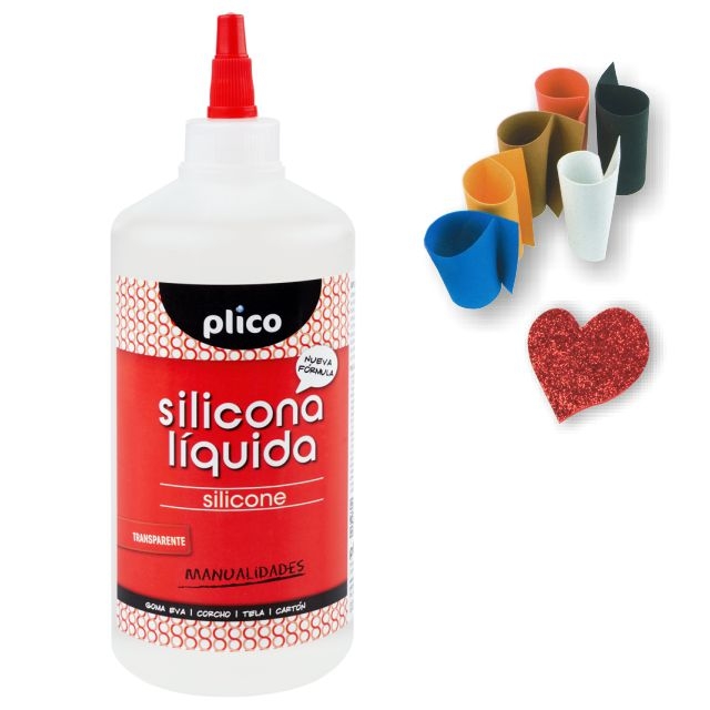 Comprar Cola de silicona para manualidades Plico botella 500 ml