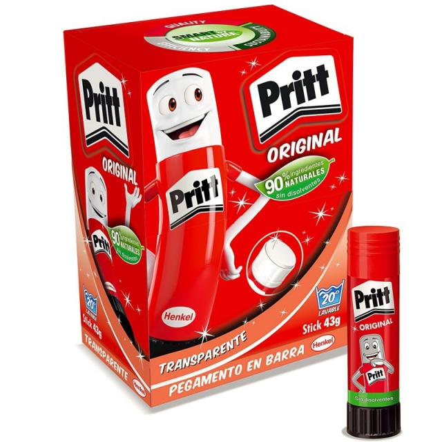 caja 15 barras adhesivas pritt 43 gramos grandes